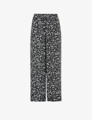 WHISTLES: Abstract Smudge graphic-print woven trousers