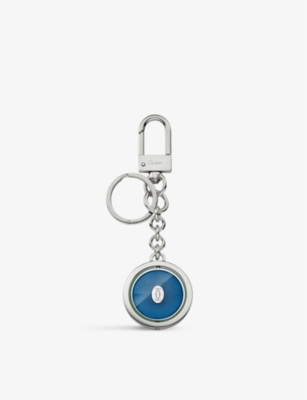 CARTIER: Double C de Cartier stainless steel and lacquer keyring