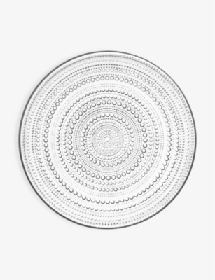 IITTALA: Kastehelmi glass plate 31.5cm