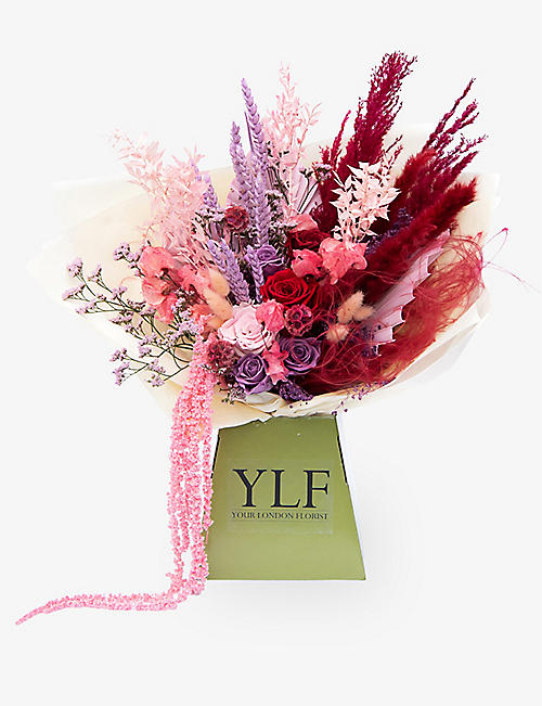 YOUR LONDON FLORIST: Colourful dried bridal bouquet