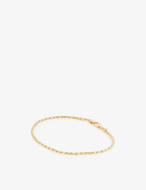 MIANSAI: Rope Chain sterling silver 14ct gold-plated bracelet