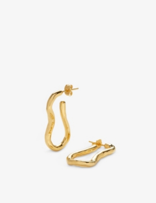 MISSOMA: Molten 18ct recycled gold-plated brass earrings
