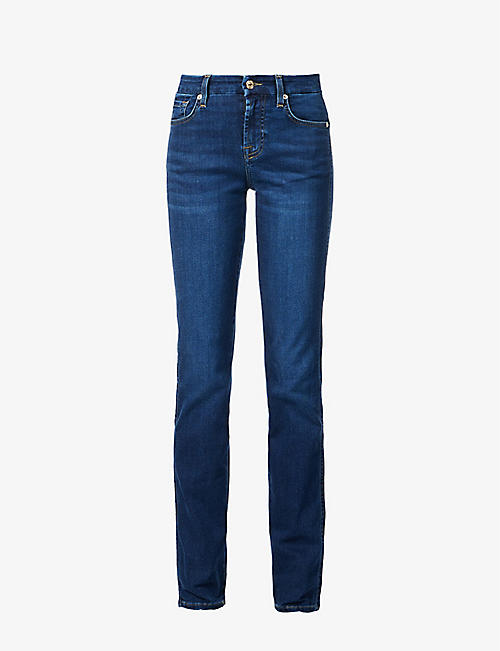 7 FOR ALL MANKIND: Kimmie straight-leg mid-rise stretch-denim jeans
