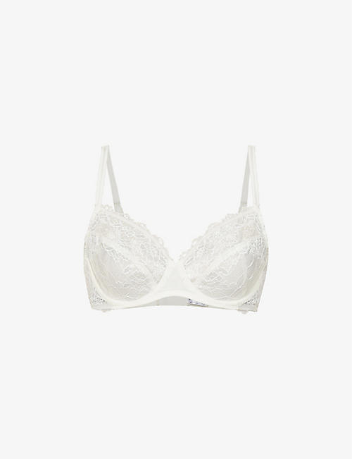 WACOAL: Lace Perfection underwired stretch-lace half-cup bra