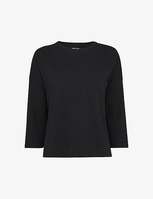 WHISTLES: Relaxed-fit patch-pocket cotton-jersey T-shirt