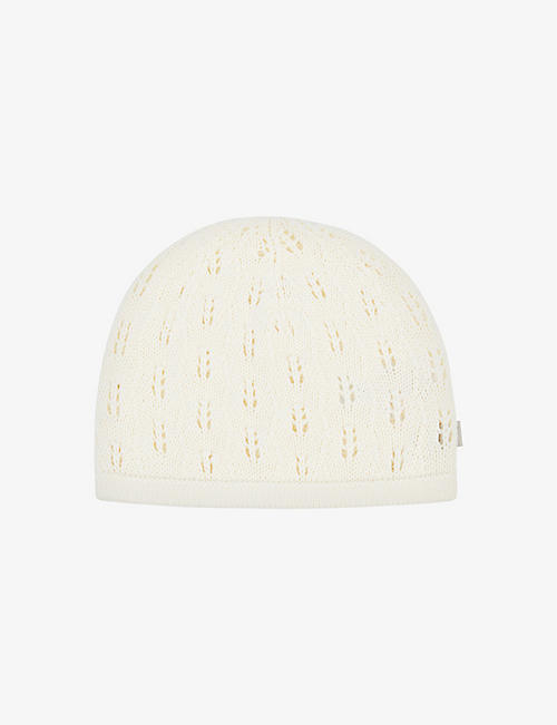 THE LITTLE TAILOR: Pointelle cotton-knit hat 0-12 months