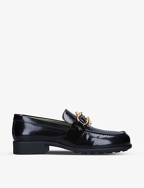 BOTTEGA VENETA: Madame horsebit-embellished leather loafers