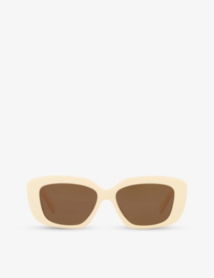 CELINE: CL40216U Triomphe acetate rectangular-frame sunglasses
