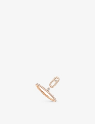 MESSIKA: Move Uno 18ct rose-gold and diamond ring