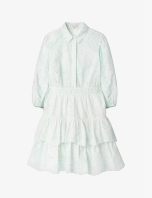 MALINA: Emme frilled cotton mini dress