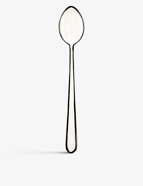 BE HOME: Enamel-coated iron slotted spoon 33cm