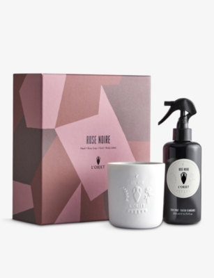 LOBJET: Rose Noire room spray & candle gift set