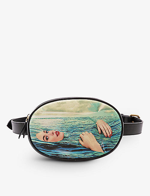 SELETTI: Seletti wears TOILETPAPER Sea Girl faux-leather belt bag