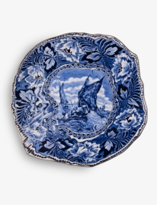 SELETTI: Seletti x Diesel Living Classics on Acid Maastricht Ship porcelain dinner plate 28cm