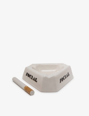 SELETTI: Seletti x Diesel Living Social Smoker porcelain serving plate 36cm