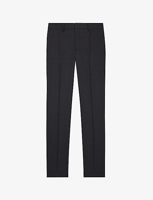 THE KOOPLES: Slim-fit mid-rise wool suit trousers