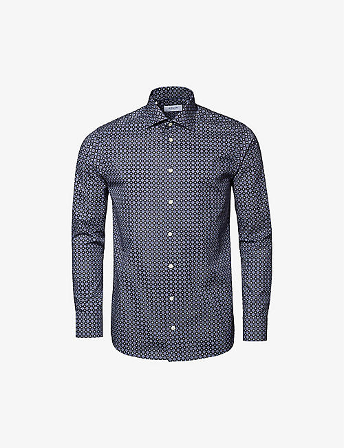 ETON: Business contemporary-fit cotton-twill shirt