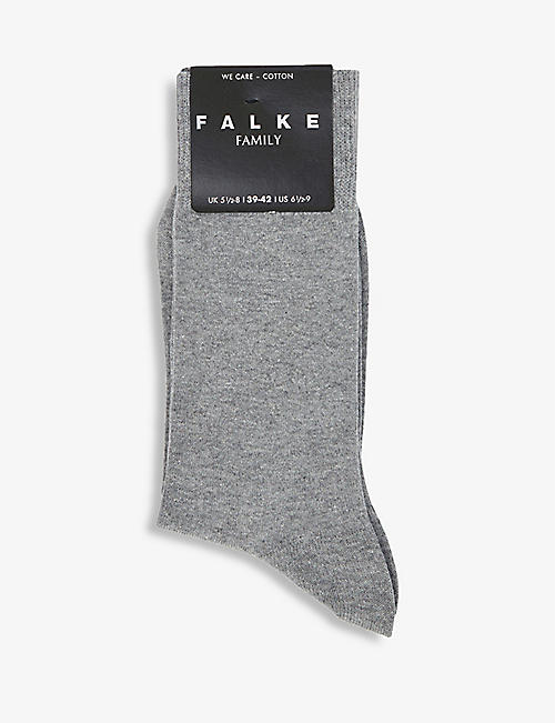 FALKE: Family cotton and recycled-polyamide blend socks