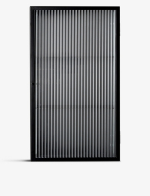 FERM LIVING: Haze reeded iron and glass wall cabinet 35cm x 60cm