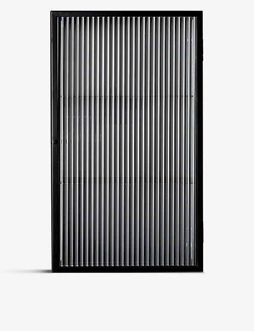 FERM LIVING: Haze reeded iron and glass wall cabinet 35cm x 60cm