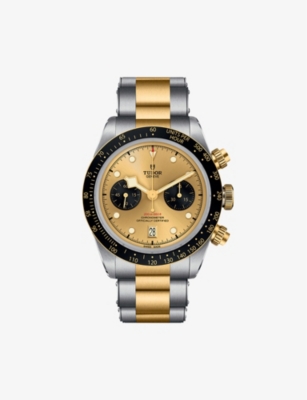 TUDOR: M79363N-0007 Black Bay Chrono S&G stainless steel and 18ct yellow-gold automatic watch