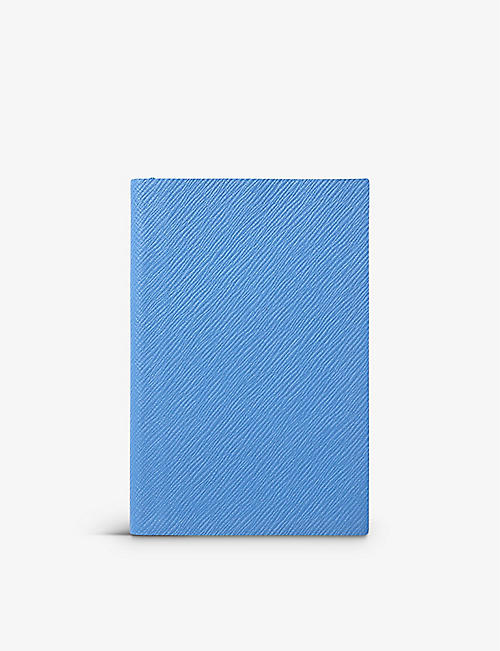 SMYTHSON: Chelsea Panama cross-grain leather notebook 16.6cm x 11.2cm