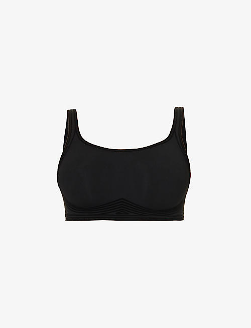 WOLFORD: Contour Skin scoop-neck stretch-woven bra
