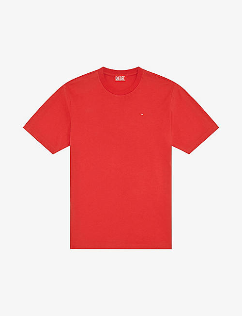 DIESEL: T-Just-Microdiv logo-embroidered cotton T-shirt