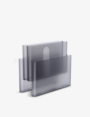 KARTELL: Translucent four-pocket plastic magazine rack 34.5cm