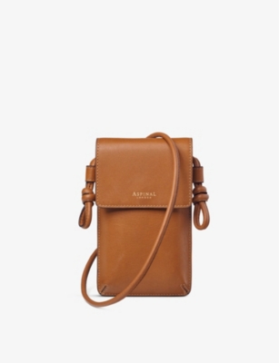 ASPINAL OF LONDON: Ella leather cross-body phone case