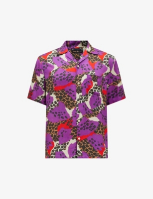 ALLSAINTS: Bastille leopard-print woven shirt