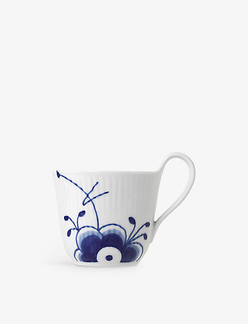 ROYAL COPENHAGEN: Blue Fluted Mega high-handle porcelain mug 11.5cm