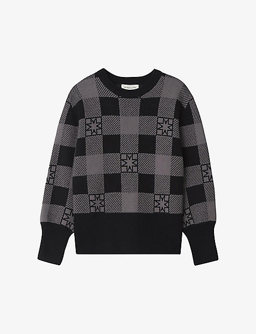 MALINA: Bianca checked knitted jumper