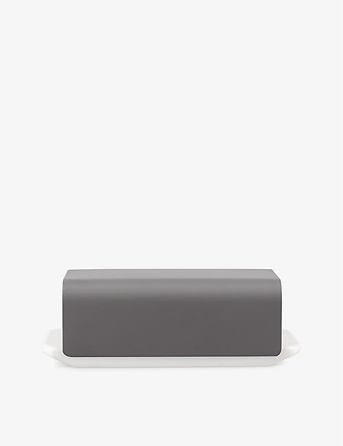 ALESSI: Mattina resin-coated stainless-steel butter dish