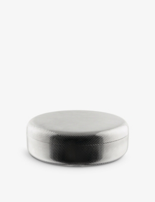 ALESSI: Textured stainless-steel round kitchen box 23cm