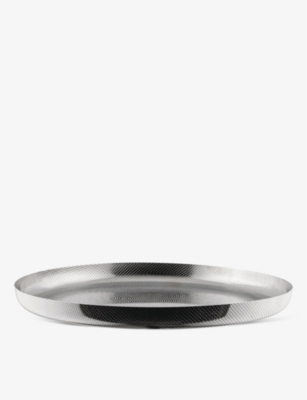 ALESSI: Extra Ordinary Texture perforated stainless-steel tray 35cm