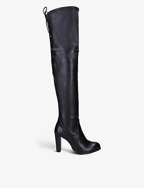 STUART WEITZMAN: Highland thigh-high heeled leather boots