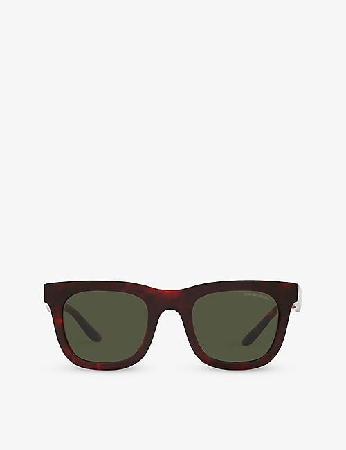 GIORGIO ARMANI: AR8171 square-frame acetate sunglasses
