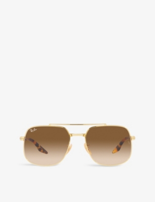 RAY-BAN: RB3699 polarised polished-metal sunglasses