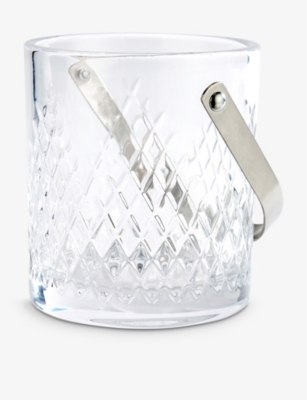 SOHO HOME: Barwell diamond-cut crystal ice bucket 15.3cm