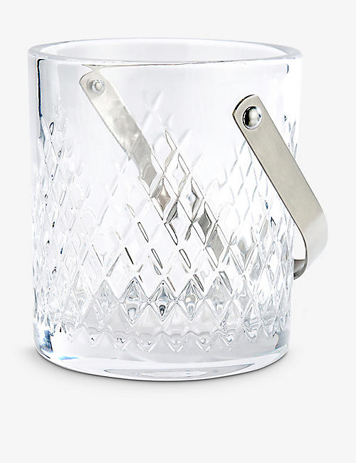 SOHO HOME: Barwell diamond-cut crystal ice bucket 15.3cm