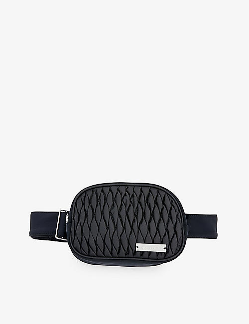 MY SUNDAY SKI: Brand-plaque woven belt bag