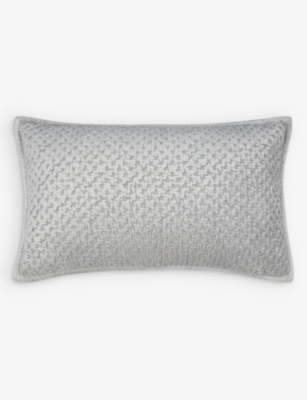 THE WHITE COMPANY: Brompton hand-quilted medium cotton-blend cushion cover 50cm x50cm