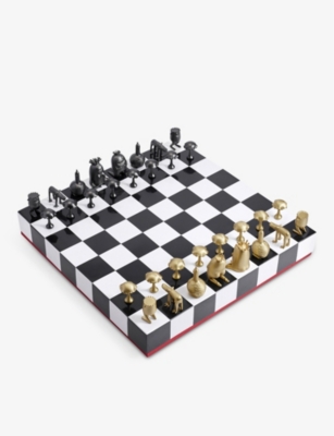 LOBJET: Haas Brothers stone and brass chess set
