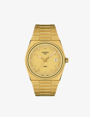 TISSOT: T1374103302100 Tissot PRX PVD-coated stainless-steel quartz watch