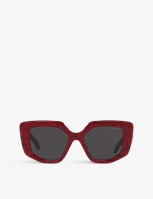 PRADA: PR 14ZS square-frame acetate sunglasses