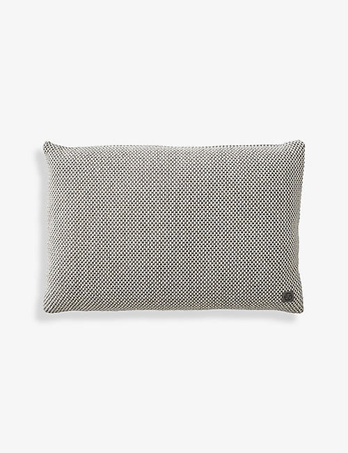 &TRADITION: Textured wool and cotton-blend cushion 80cm x 50cm