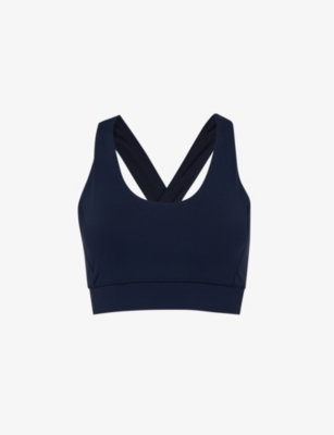 WHISTLES: Cross-back recycled-nylon sports bra