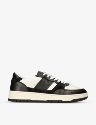 COLLEGIUM: Alpha leather and suede low-top trainers