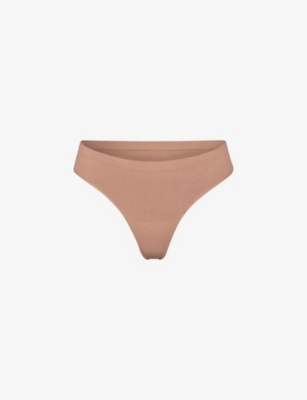 SKIMS: Smoothing mid-rise stretch-woven thong